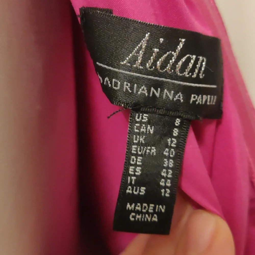 New!Aidan by Aidan Mattox Satin Bow One-Shoulder Mini Dress Y2K Cottagecore Retr - Picture 11 of 16